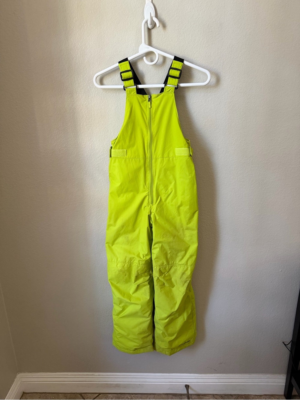 Columbia Youth Bright Green Overall Snowpants- M (10/12)